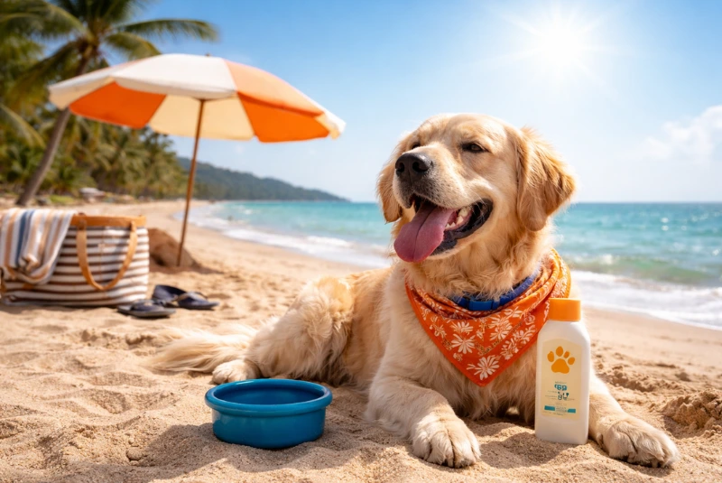 Llevar a tu perro a la playa en Semana Santa en Venezuela: guía para cuidarlo del calor